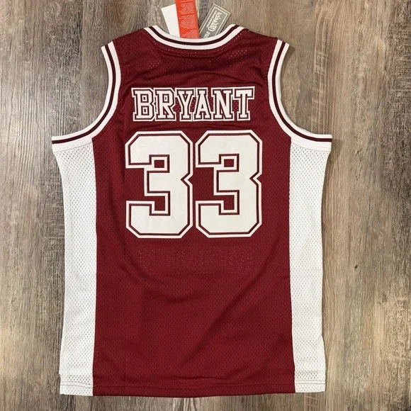 Mens Kobe Bryant Lower Merion High School Jersey Headgear Classics Maroon Small - Picture 7 of 7